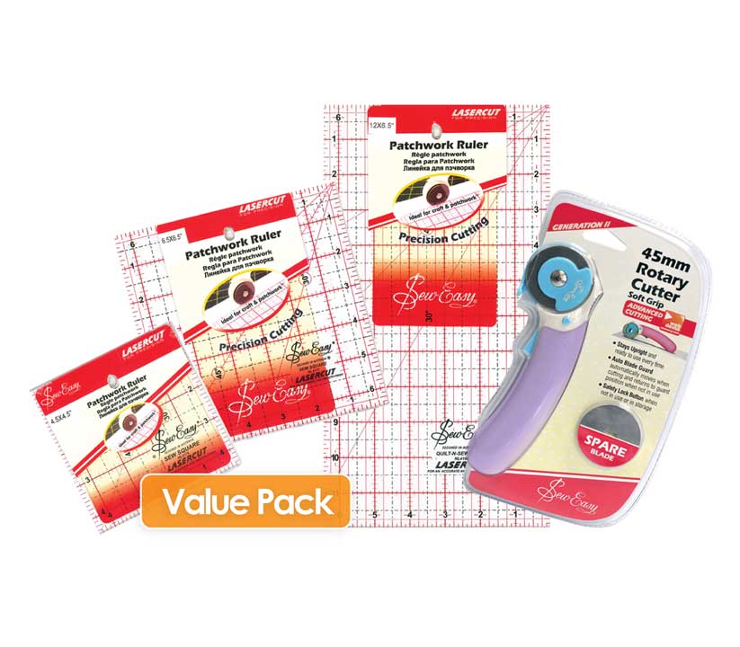 Patchwork Rulers & Cutter Value Pack Sew Easy by Sew Easy in